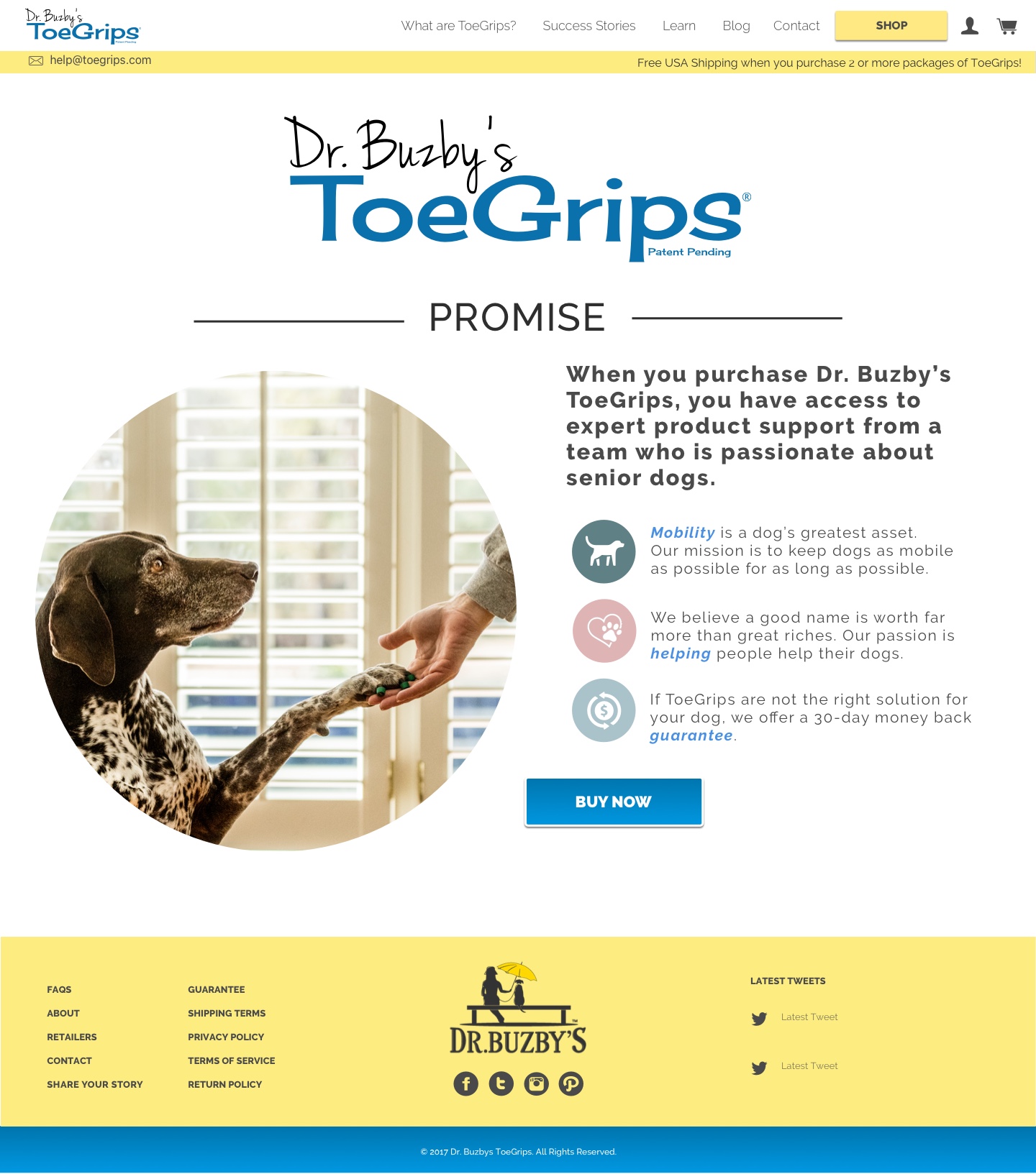 Toegrips Our Guarantee